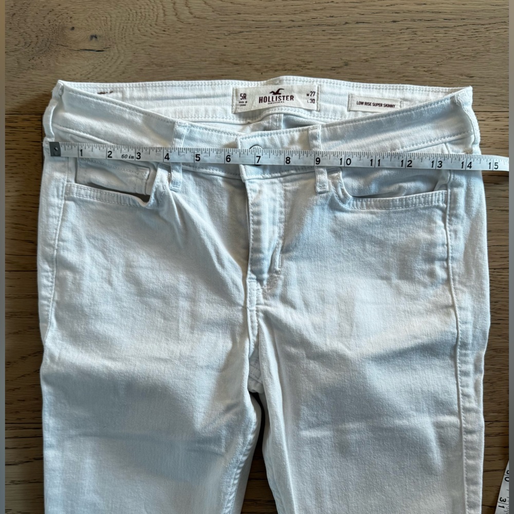 Y2K Hollister White Skinny Jeans Classic Denim - Picture 3 of 5